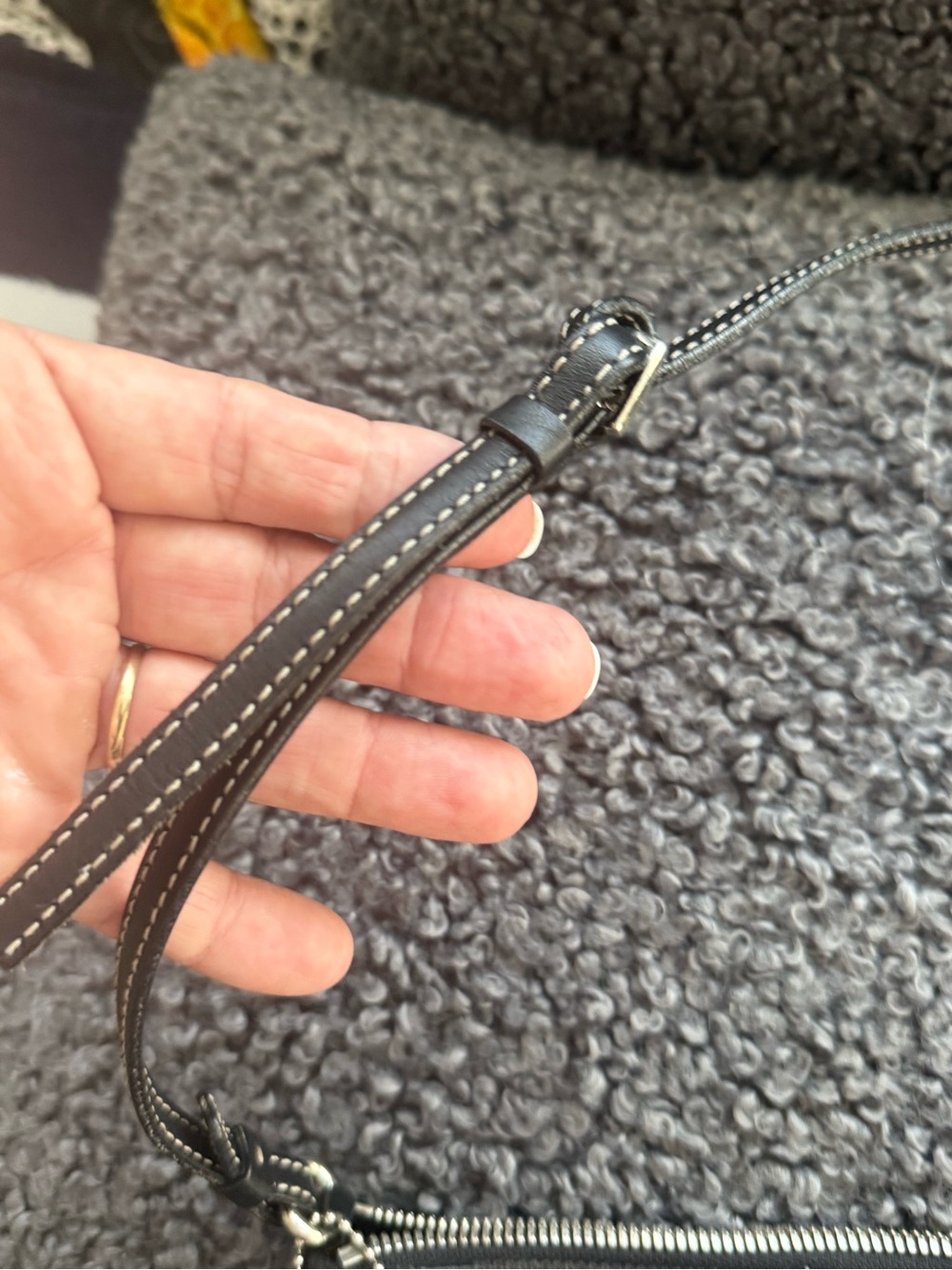 Coach Black Signature Canvas Wristlet - Picture 2 of 13